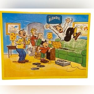 Vintage Blondie Comic Inlaid Frame Tray Puzzle “March Music”